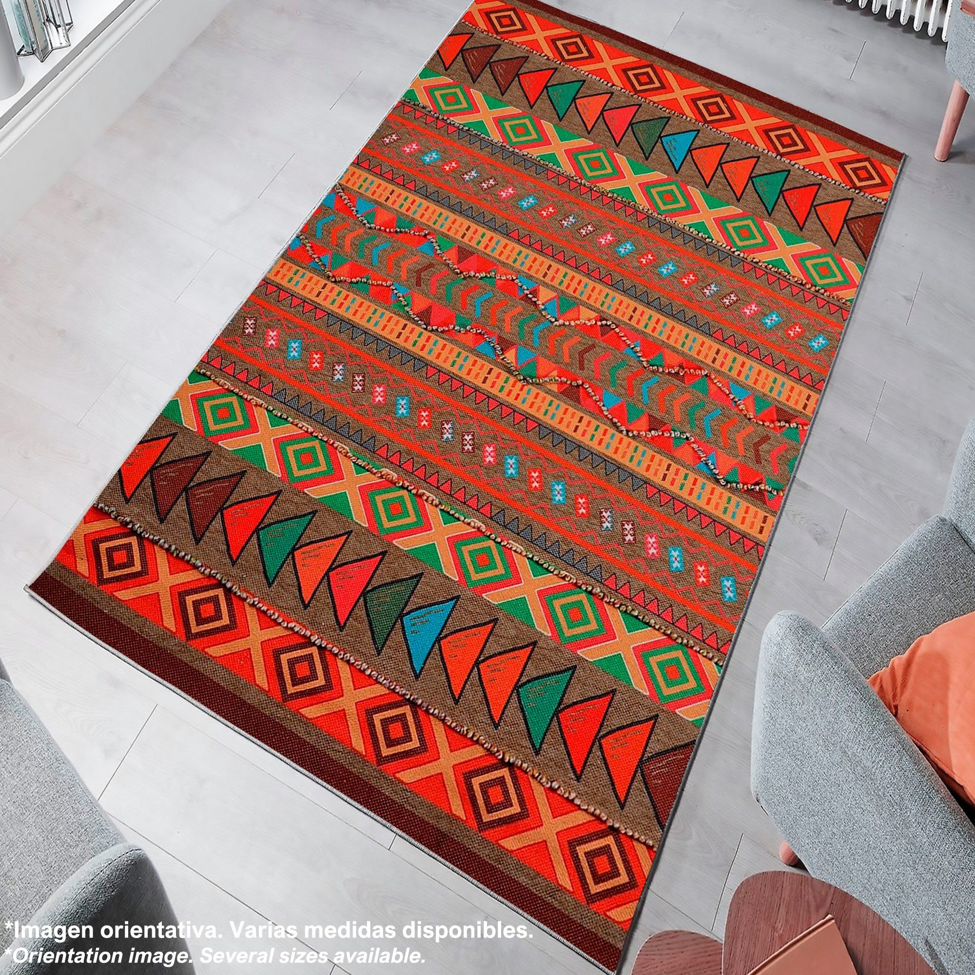 Alfombra de Poliester estampada 100 x 200cm
