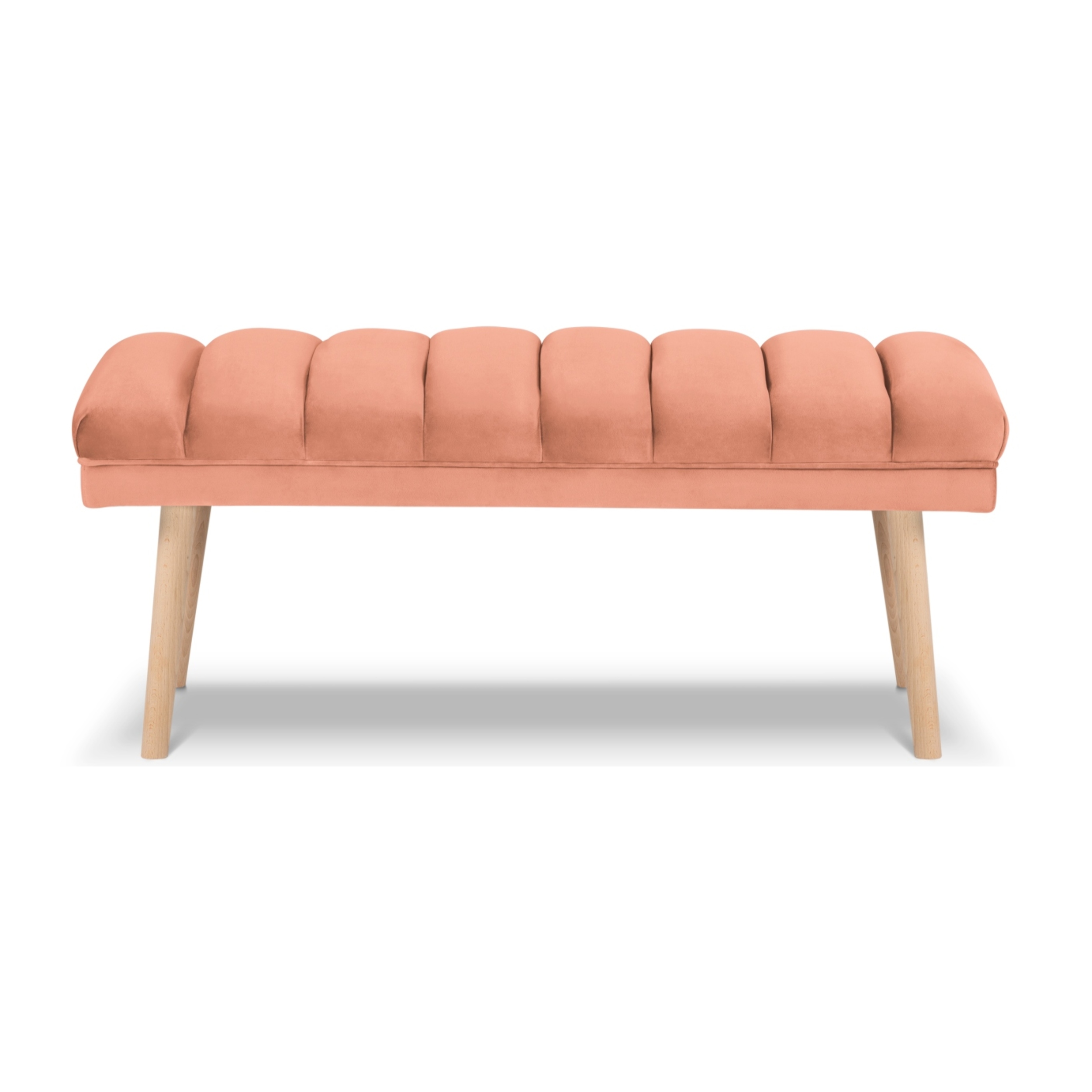 Banc "Frison" 2 places en velours rose