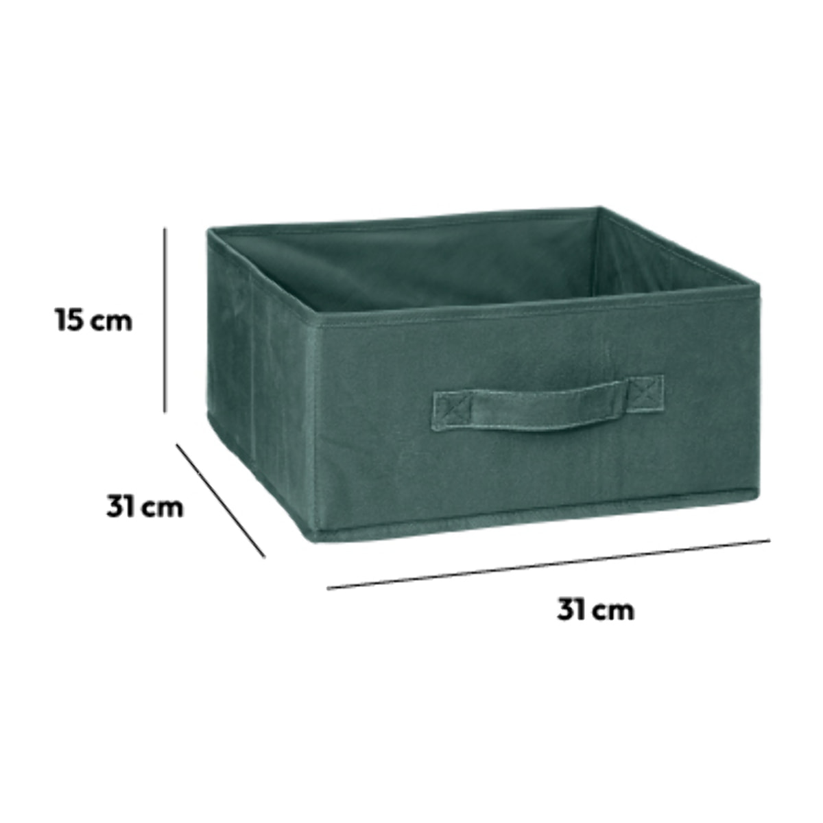 Panier velours 31x15 cm Vert kaki Mix N' Modul
