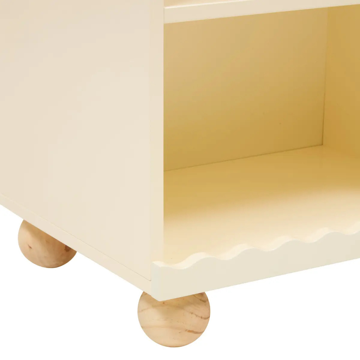 Table de Chevet Bouli Enfant 2 Niveaux Beige 40x30x50,5 cm