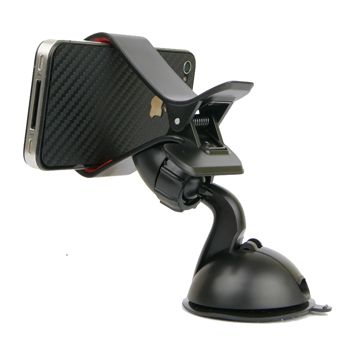 DAM Supporto da Auto a Ventosa con Morsetto Universale 10x7x12 Cm. Colore nero