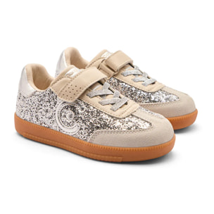 Zapatillas Bajas de Niña con Estampado Plateado