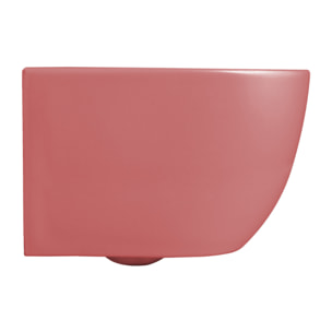 PixL Cuvette suspendue en céramique sans bride Tornado Quiet et fixations invisibles+abattant sofclose,rose mat (CEPX010RTORPPM)