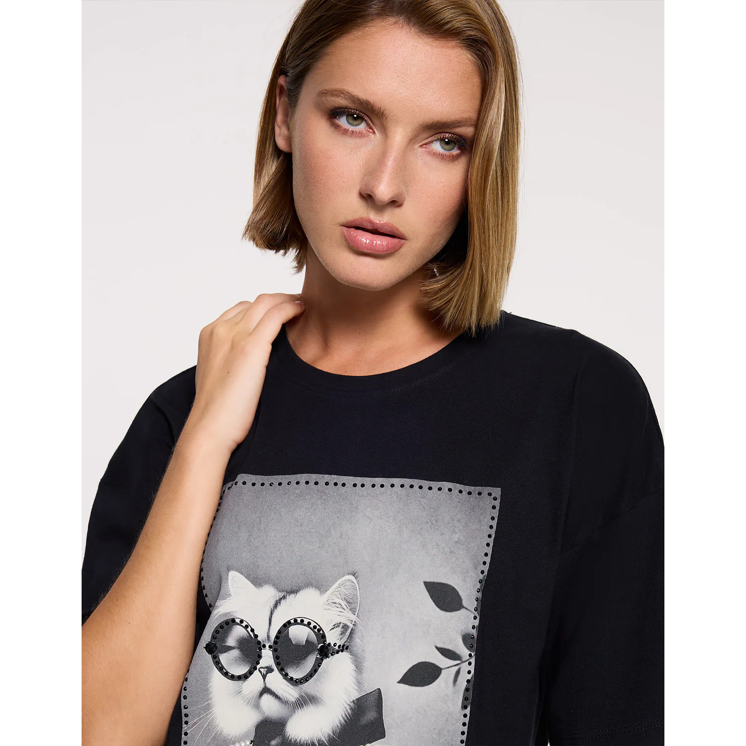 Camiseta Manga Corta Negro - Gatet