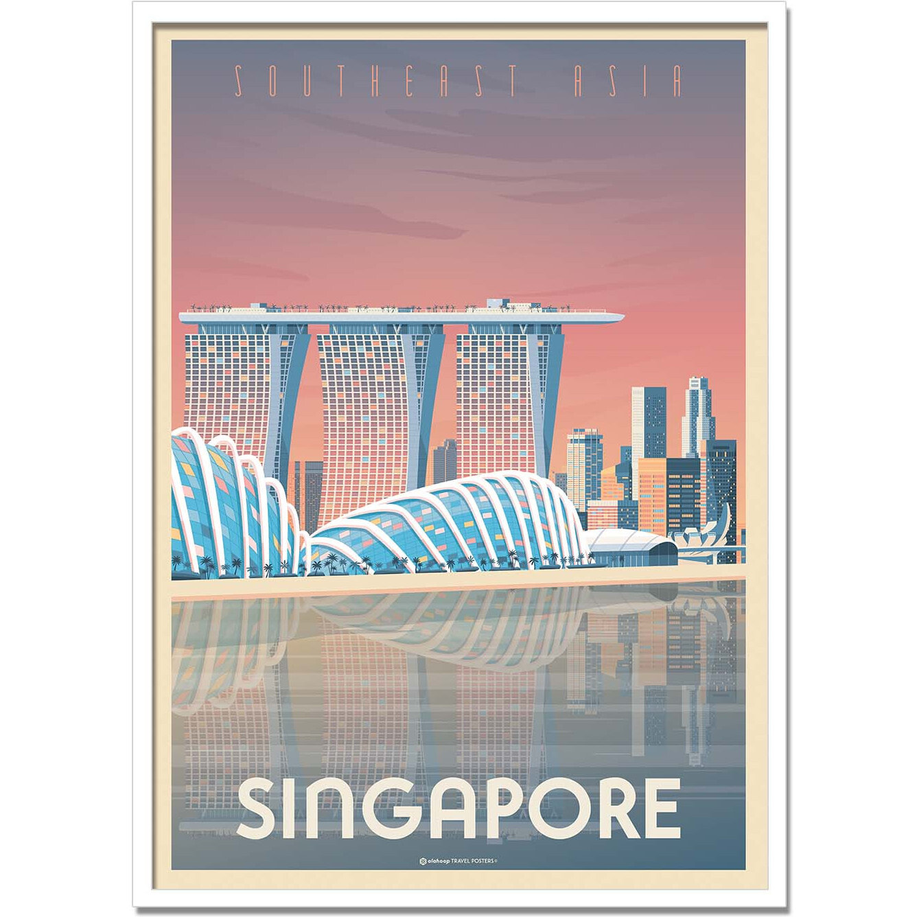 Affiche - Singapore - Olahoop Travel Posters