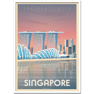 Affiche - Singapore - Olahoop Travel Posters