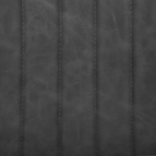 Chaise "Olwen" effet cuir gris ardoise