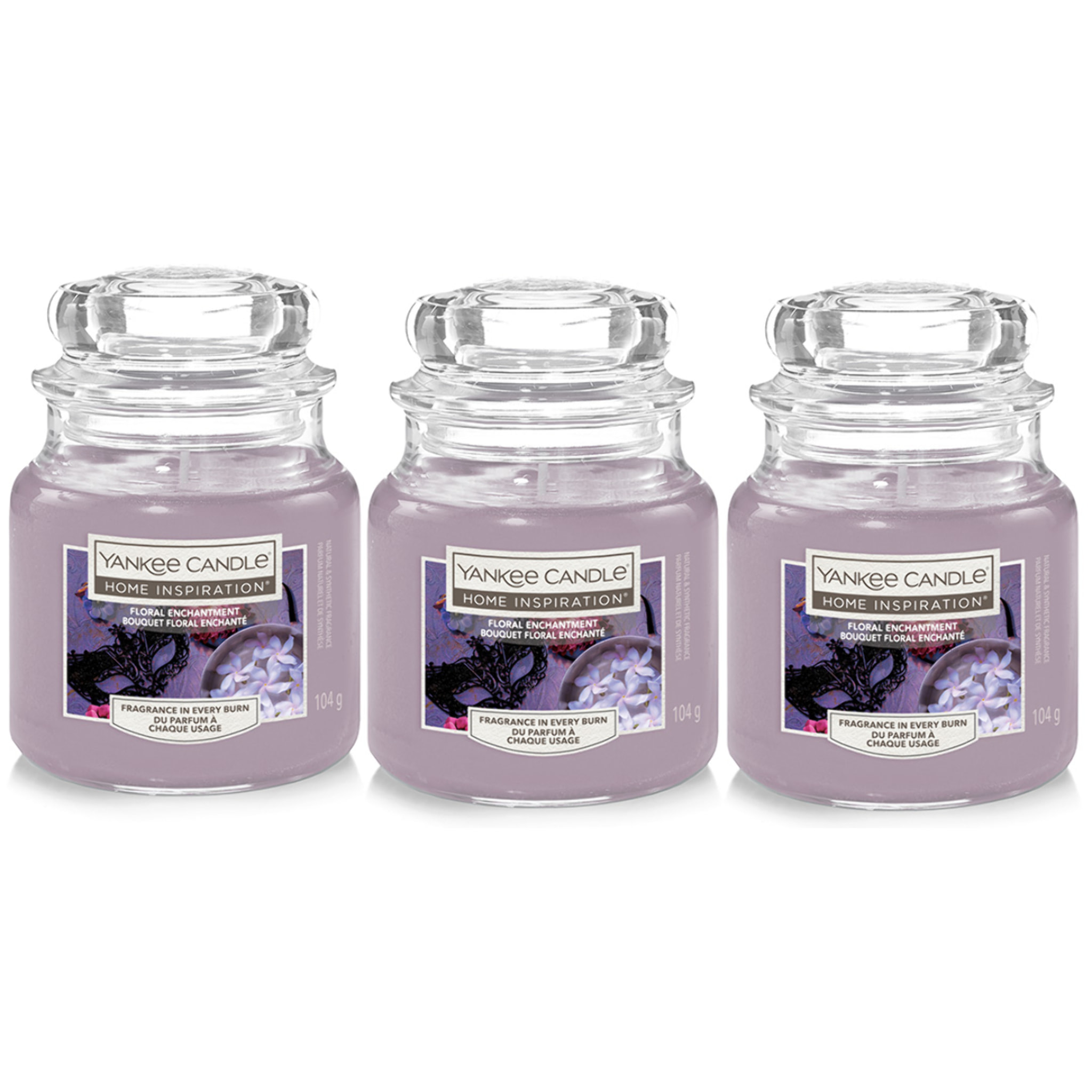 SET 3PZ CANDELA IN GIARA PICCOLA FLORA ENCHANTMENT