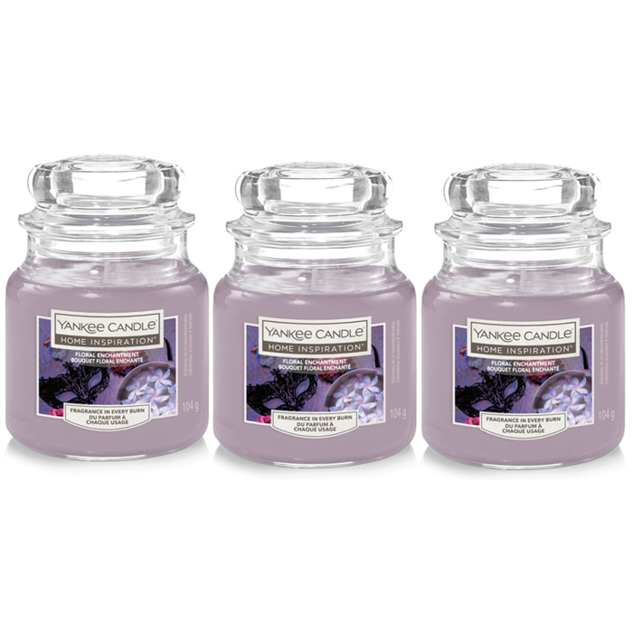 SET 3PZ CANDELA IN GIARA PICCOLA FLORA ENCHANTMENT