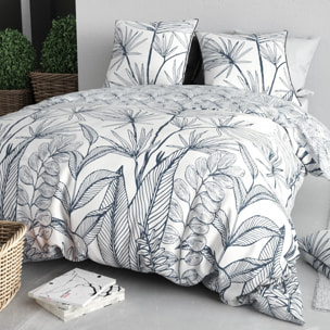 Parure housse de couette imprimé 100% coton - orphée - noir