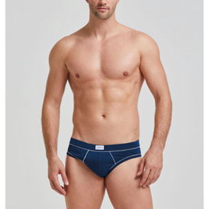Slip uomo cotone con dettagli a contrasto