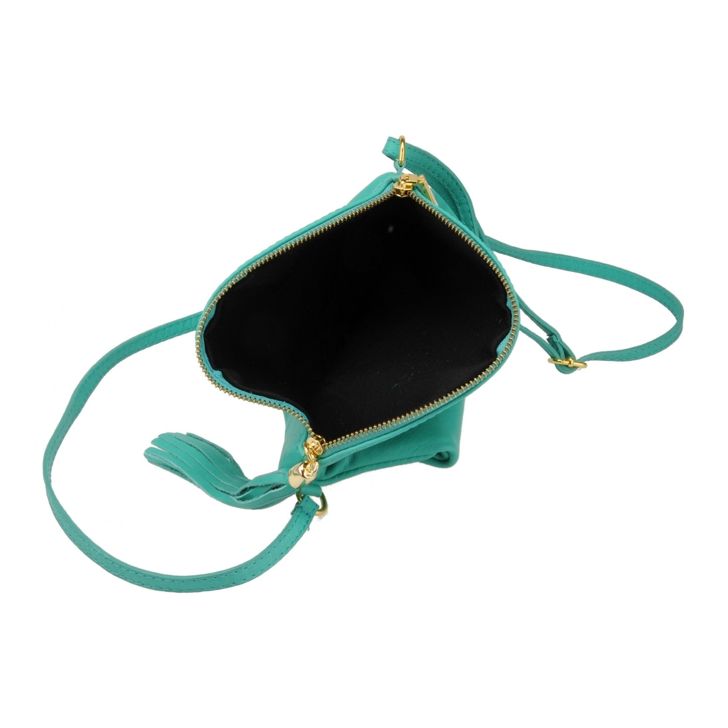 Borse Donna colore Verde-in pelle Made in Italy 18x20x2cm