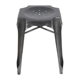 Tabouret en métal noir au style Industriel - STEAL