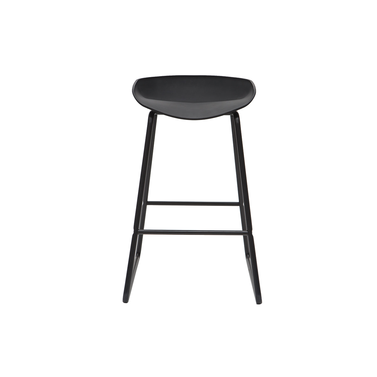 Tabourets de bar design noirs H65 cm (lot de 2) PEBBLE