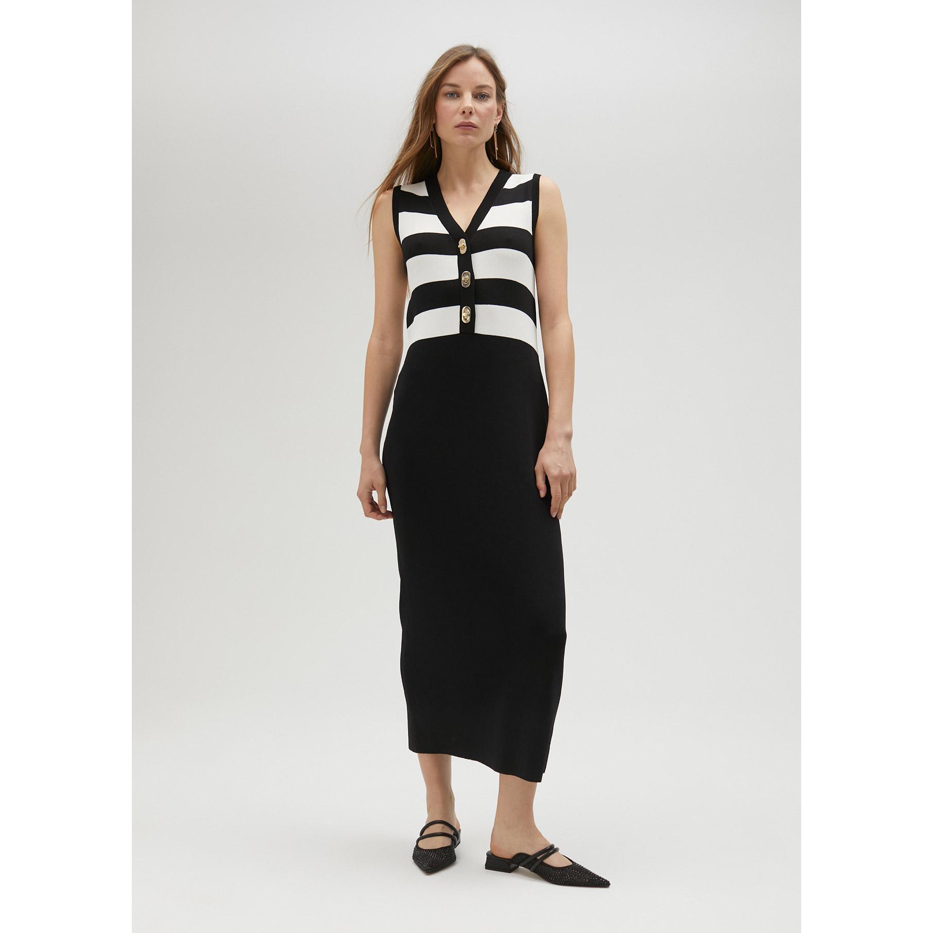 Vestito in maglia bicolore