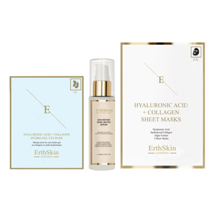 Set de sérum reparador de caracol para la piel + discos de colágeno para el contorno de ojos + mascarilla de colágeno
