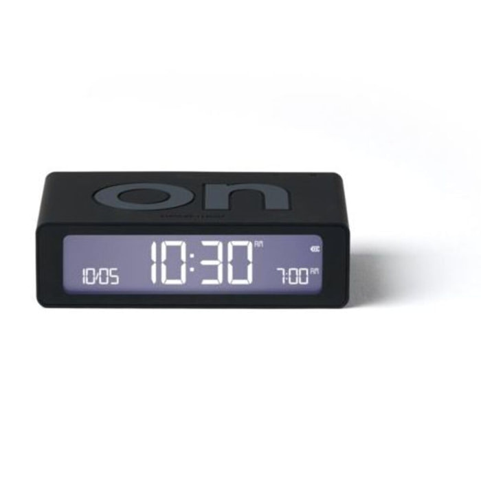 Réveil LEXON Flip Mini de Voyage Rechargeable Noir