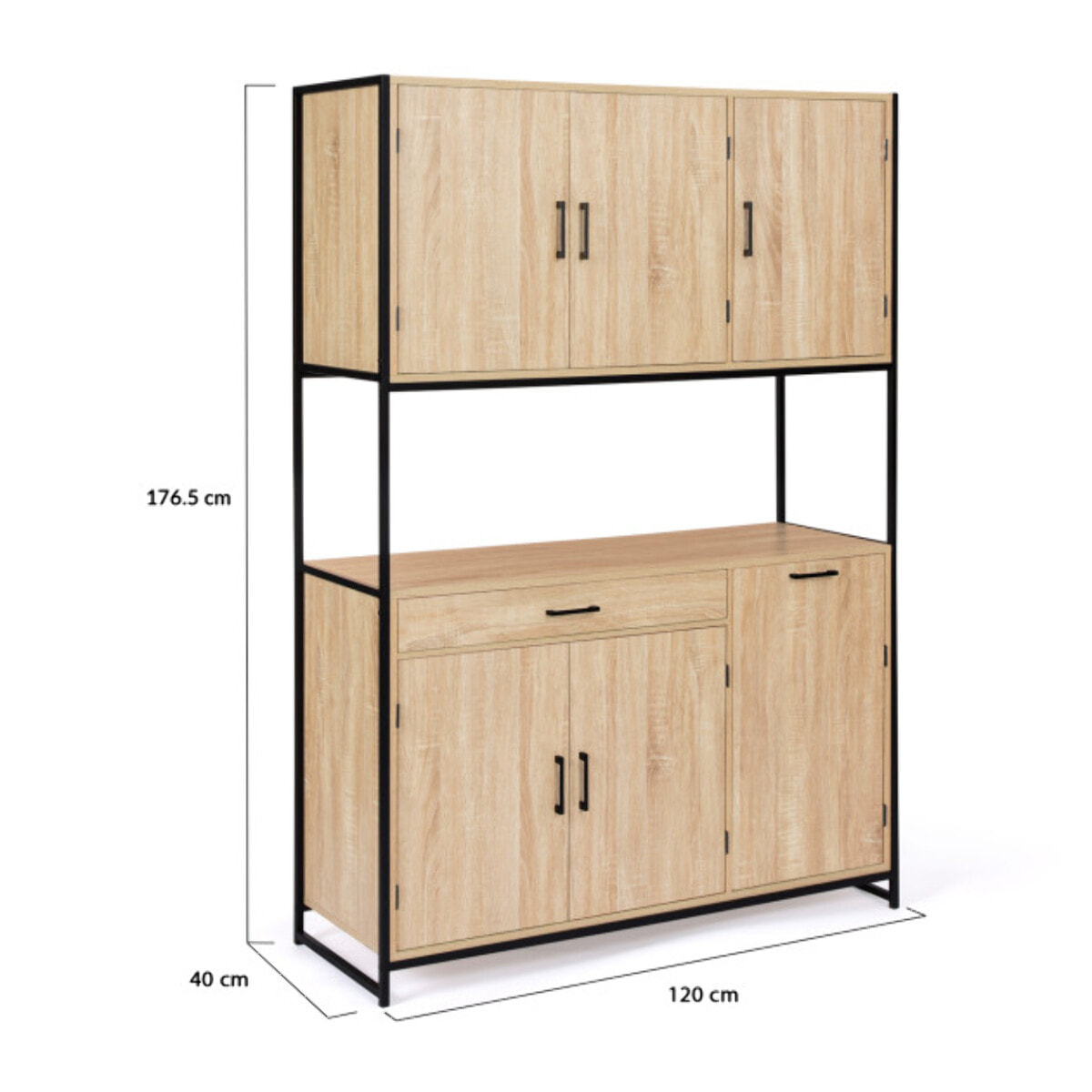 Meuble cuisine Memphis 2 niveaux 120x176cm