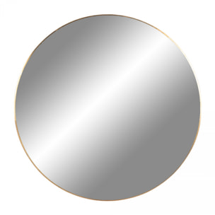 Jersey - Miroir rond en métal ø100cm : Couleur - Laiton.