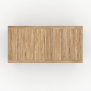 Table et chaises de jardin 8 personnes en bois et résine - Sirivara