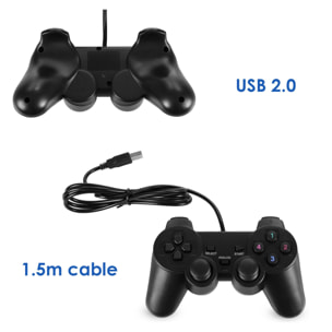 Controller USB con vibrazione compatibile con PS3 / PS4 / PC.