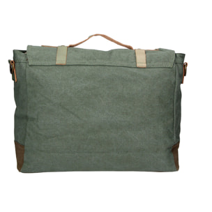 Borsa a mano unisex Minerva in Canvas e pelle Borsa Fashion 30x40x12 cm