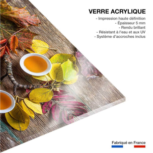 Tableau cuisine feuille de thé Tableau plexiglas