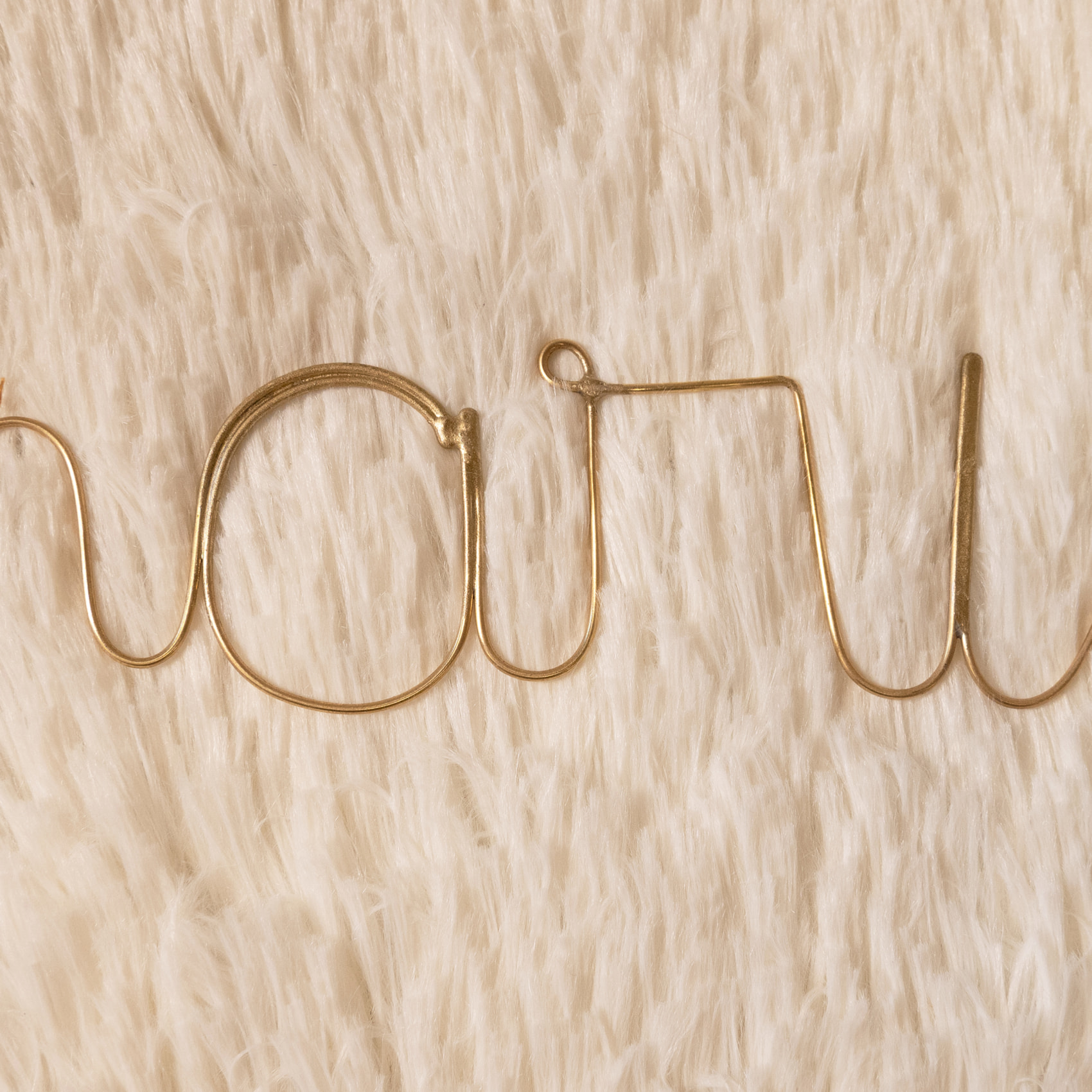 Mot fil de laiton 'PARIS' - Doré Vieilli