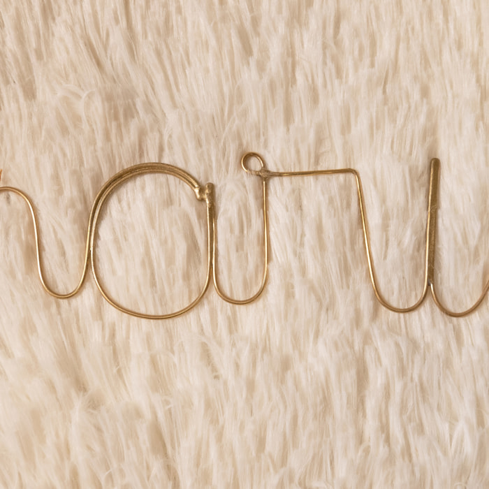 Mot fil de laiton 'PARIS' - Doré Vieilli