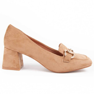 Zapato De Tacón - Marron - Altura: 6 Cm