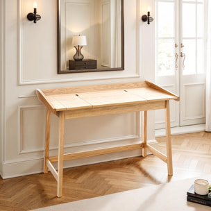 Bureau Tomasucci HENNY, en MDF et bois, marron, 113 × 60 × 80 cm