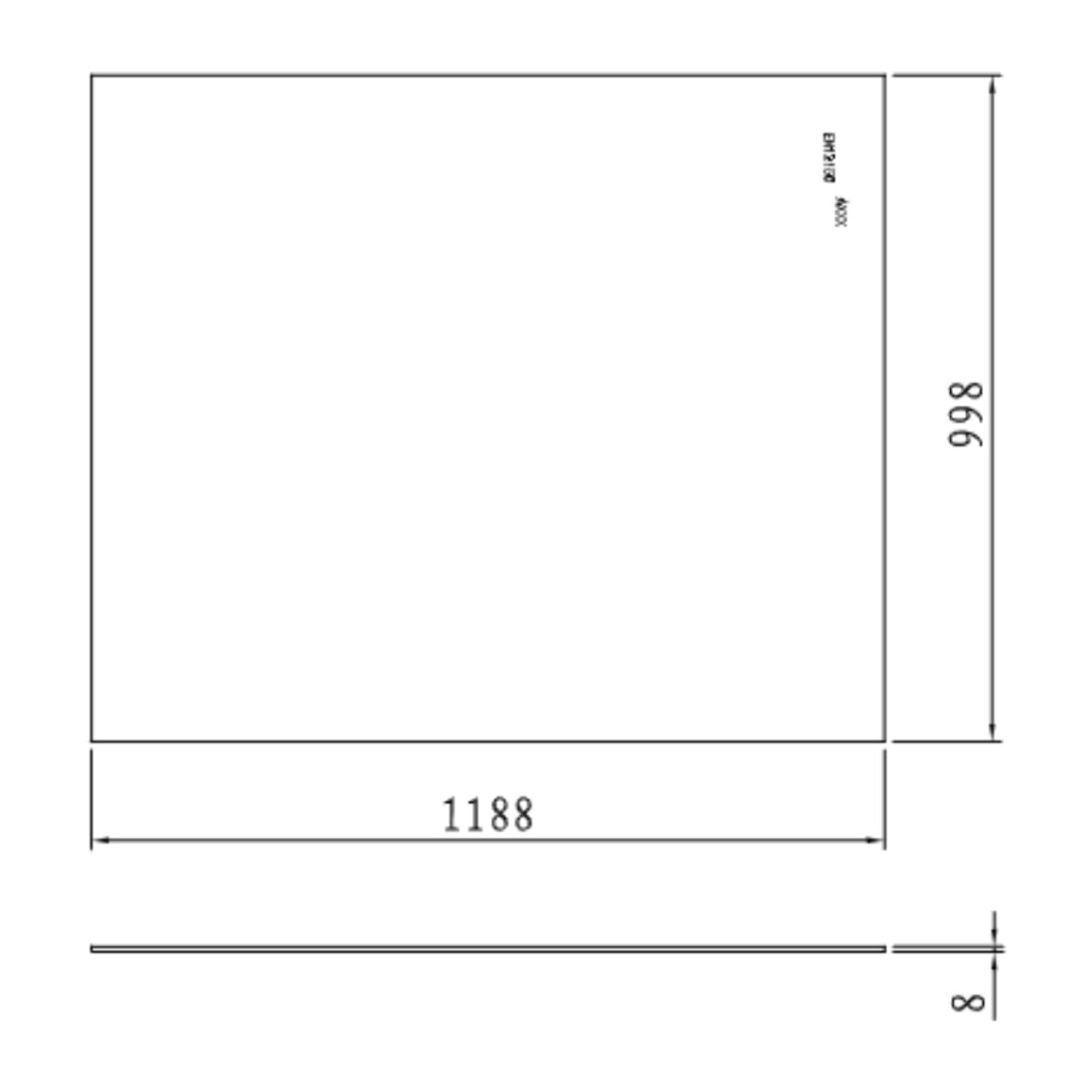 120x100cm Walk-in paroi de douche fixe à l'italienne, verre transparent Easy Clean (SATWIS120)