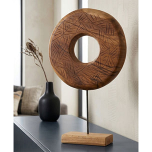 SCULTURA DORAT IN TEAK RICICLATO CM 35X10X58 (PEZZI UNICI - NON RIP. IN SERIE)