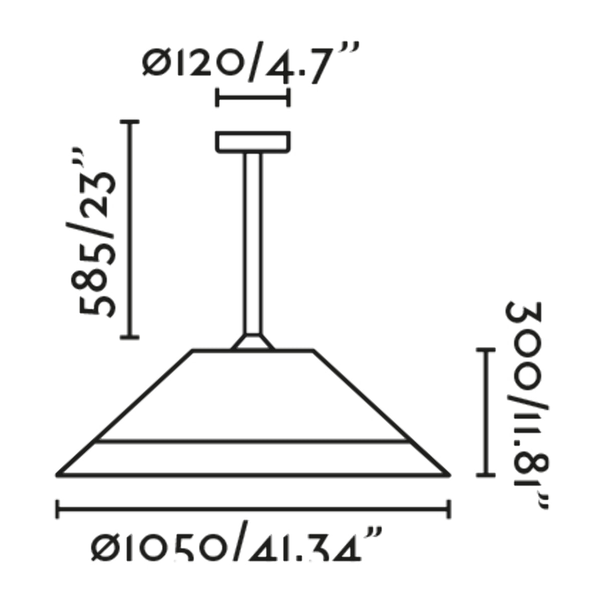 SAIGON OUT C100 M Suspension fixe vert