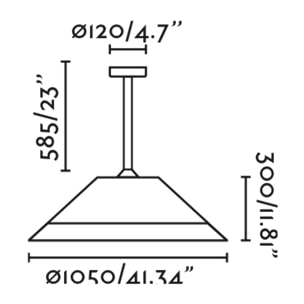 SAIGON OUT C100 M Suspension fixe vert