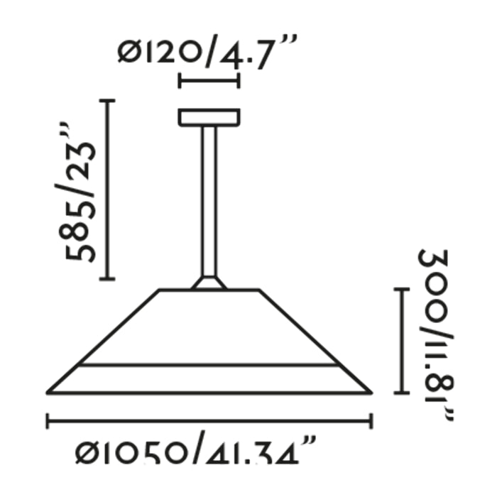 SAIGON OUT C100 M Suspension fixe vert