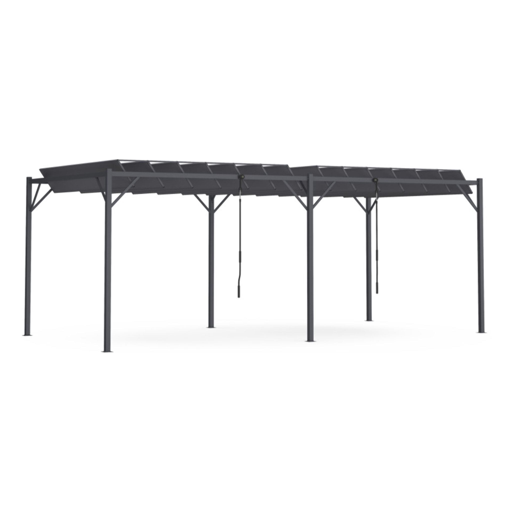 Pergola Venice 3x6m toit lames orientables gris