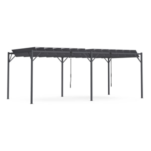 Pergola Venice 3x6m toit lames orientables gris
