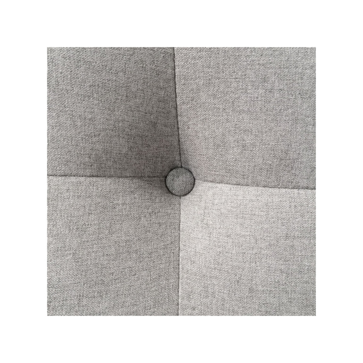 Fauteuil en tissu gris capitonné avec piètement en bois massif - SIENNA