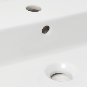 Lavabo à poser et à suspendre 80,5x46,5 cm blanc 1 trou pour robinet SAT Infinitio (SATINF8046)