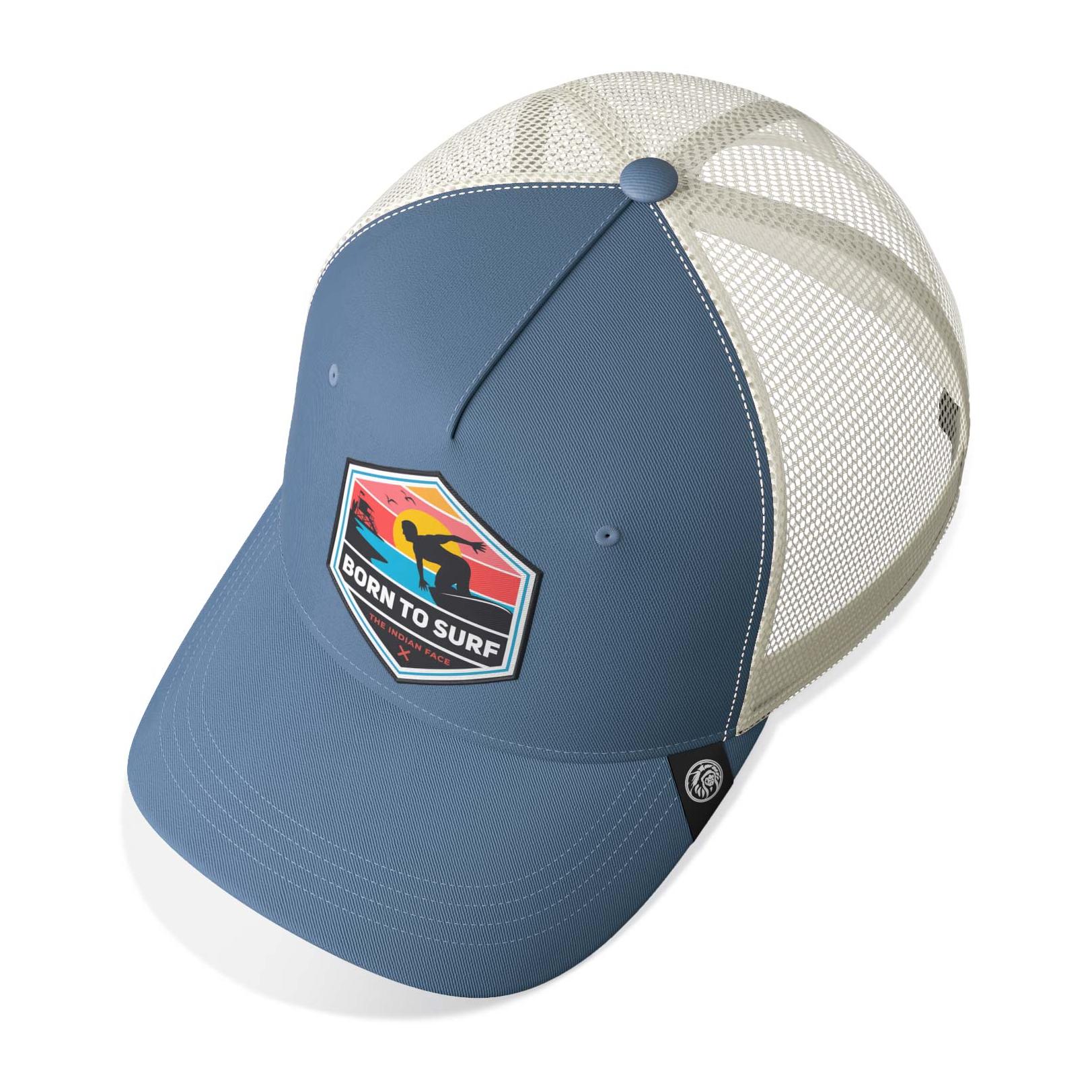 Gorra Trucker Born to Surf Azul The Indian Face para hombre y mujer