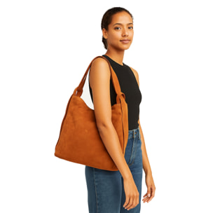 Borsa a mano da donna Made in Italy - Modello Silvana Chic - Pelle - 37.0 x 37.0 x 9.0 cm