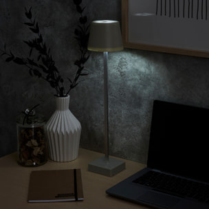 Lampe De Table Rechargeable Usb Taupe H45cm