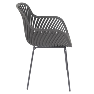 Lot de 2 Fauteuils - HOME DECO FACTORY - Ibiza - Extérieur - Gris
