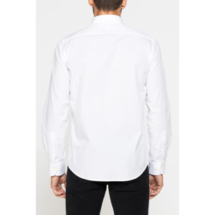 CAMICIA FANTASIA TINTO FILO CON COLLO BUTTON-DOWN