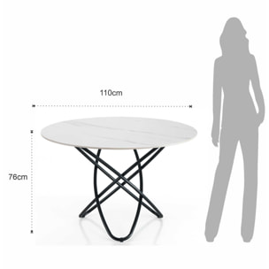 Tomasucci Table HULA HOOP MARBRE BLANC