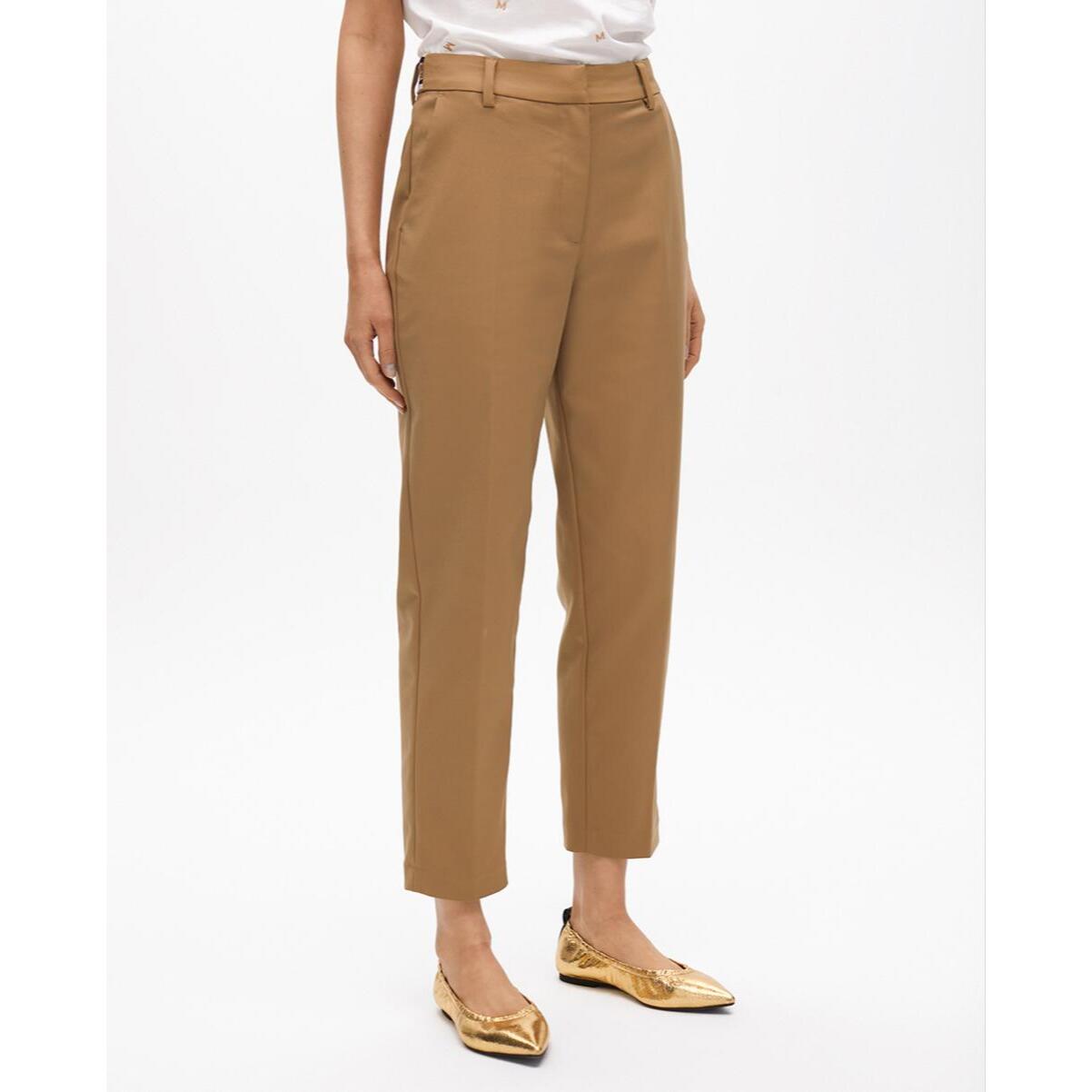 Pantaloni chino con elastico logato e strass