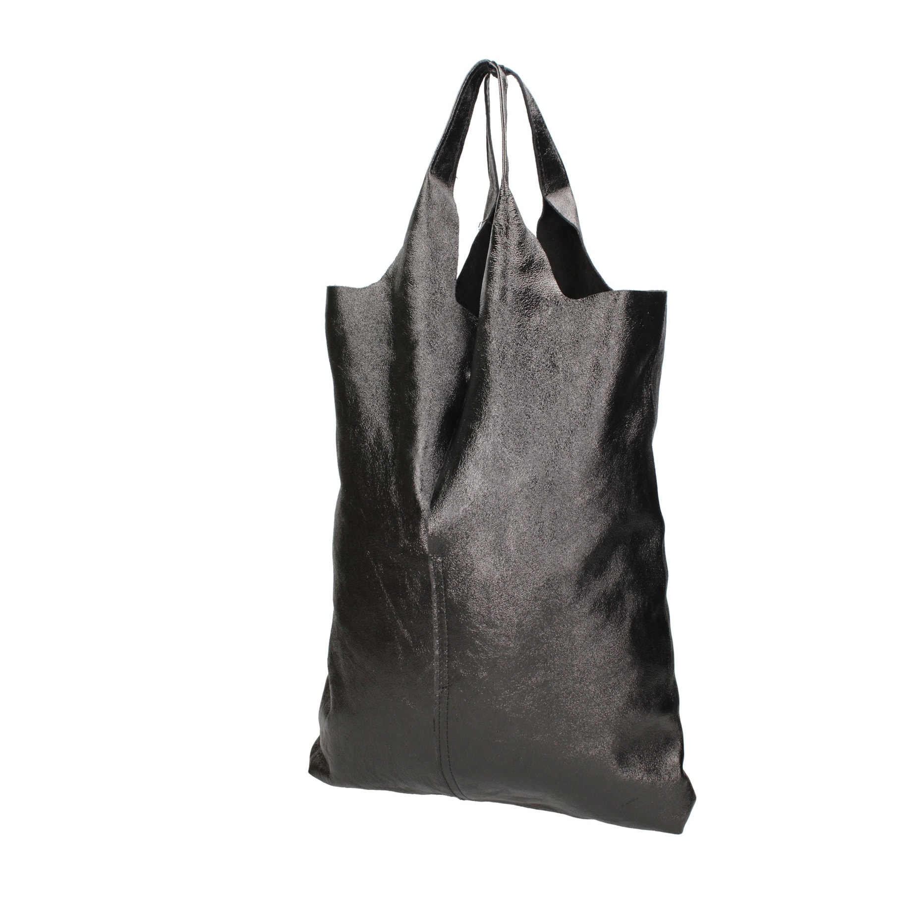 Borsa a spalla da donna - Modello Argenta - Pelle laminata - 44.0 x 38.0 x 3.0 cm
