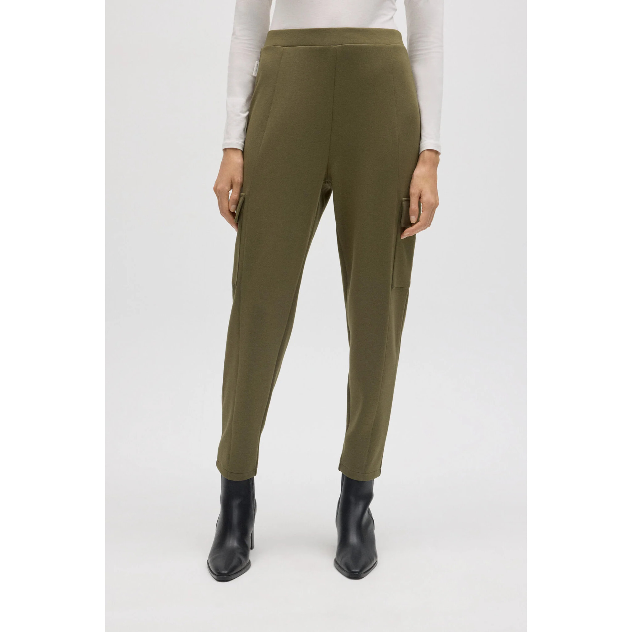 Pantaloni cargo fluidi verdi