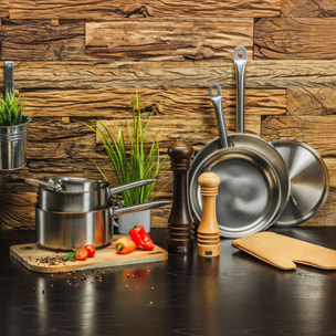 Casserole professionnelle acier inoxydable 18cm - tous feux  PROFESSIONNEL